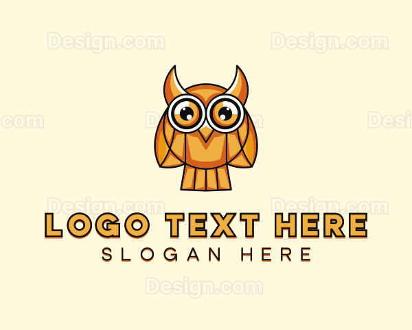 Horned Owl Bird Logo