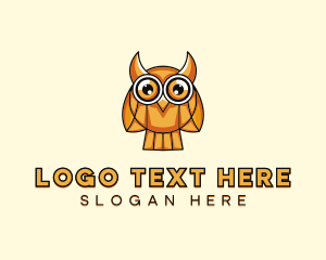 Horned Owl Bird logo