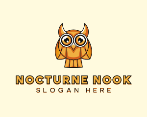 Horned Owl Bird logo design