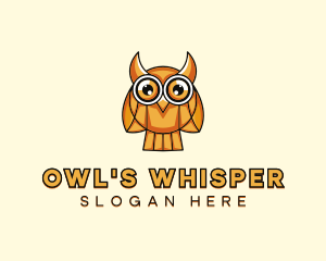 Horned Owl Bird logo