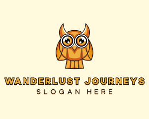 Horned Owl Bird logo