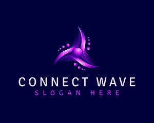 Futuristic Tech Waves logo design