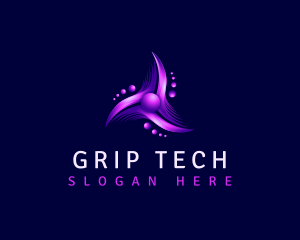 Futuristic Tech Waves logo design