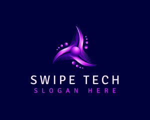 Futuristic Tech Waves logo design