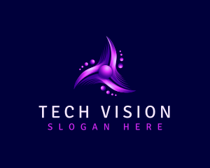 Futuristic Tech Waves logo