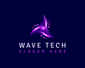 Futuristic Tech Waves logo design