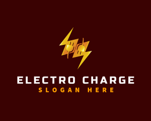 Plug Lightning Electricity logo design