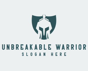 Spartan Shield Warrior logo design