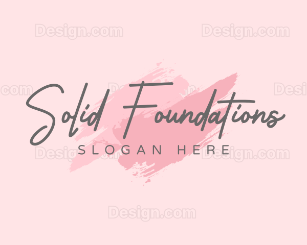 Beauty Makeup Wordmark Logo