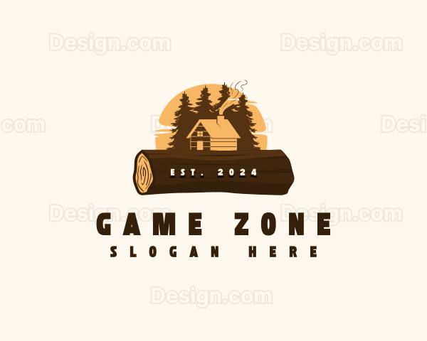 Wood Forest Cabin Logo