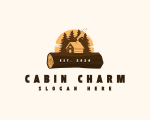 Wood Log Cabin logo