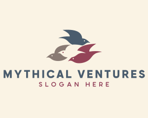 Flying Bird Flock logo design