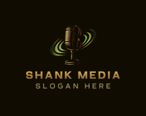 Media Podcast Microphone logo design