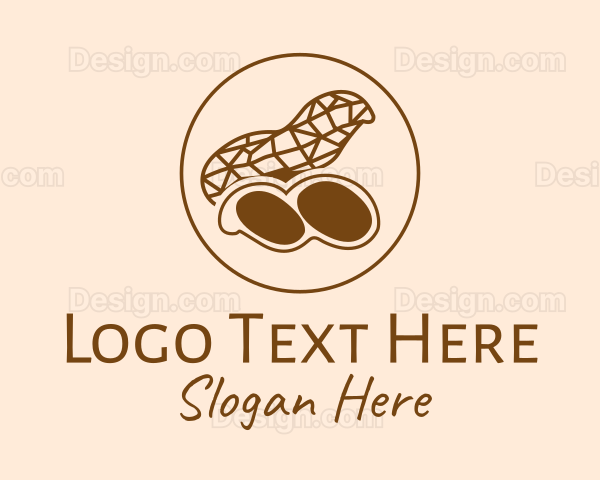 Brown Geometric Peanut Logo