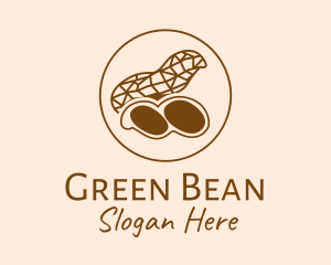Brown Geometric Peanut logo design