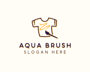 T-shirt Paint Brush logo design