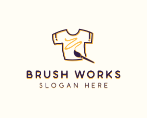 T-shirt Paint Brush logo design