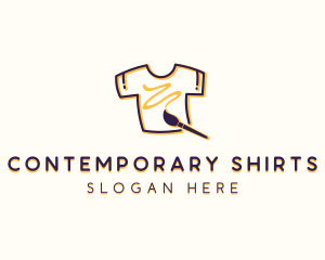 T-shirt Paint Brush logo design