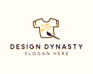 T-shirt Paint Brush logo design