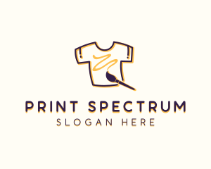 T-shirt Paint Brush logo design