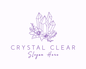 Floral Precious Stone logo design