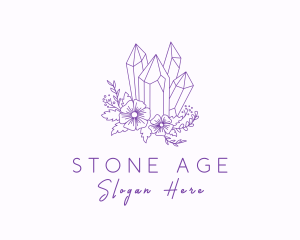 Floral Precious Stone logo design