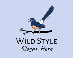 Perched Wild Bird  logo design