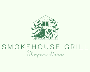 Garden House Bird logo design