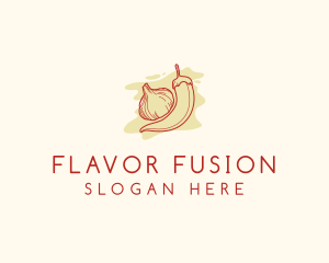 Chili Garlic Flavoring  logo design