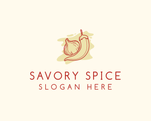 Chili Garlic Flavoring  logo design