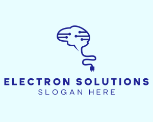 Digital Electronics Brain logo design