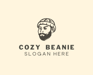 Beanie Beard Guy logo design