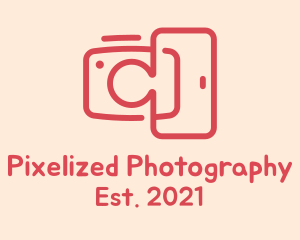 Red Mobile Camera  logo design