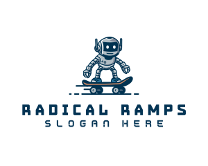 Android Robotics Skateboard logo design