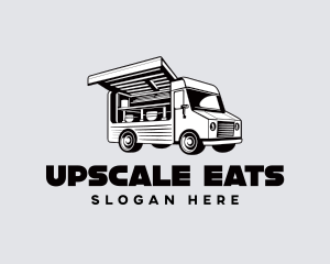 Vintage Food Delivery Truck logo design