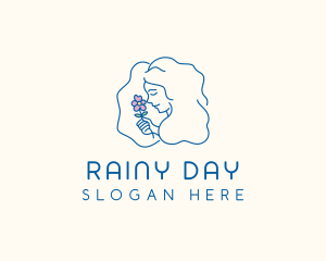 Flower Girl Hair  logo design