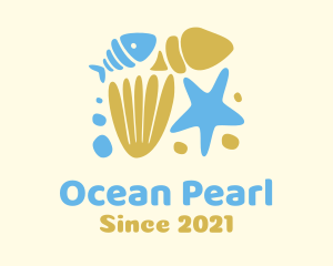 Ocean Fish Shells  logo design