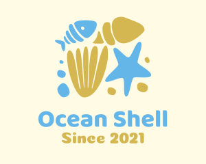 Ocean Fish Shells  logo design