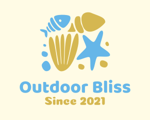 Ocean Fish Shells  logo design