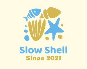 Ocean Fish Shells  logo design