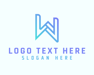 Modern Gradient Startup Letter W logo