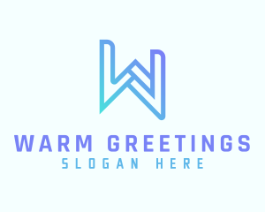 Modern Gradient Startup Letter W logo design