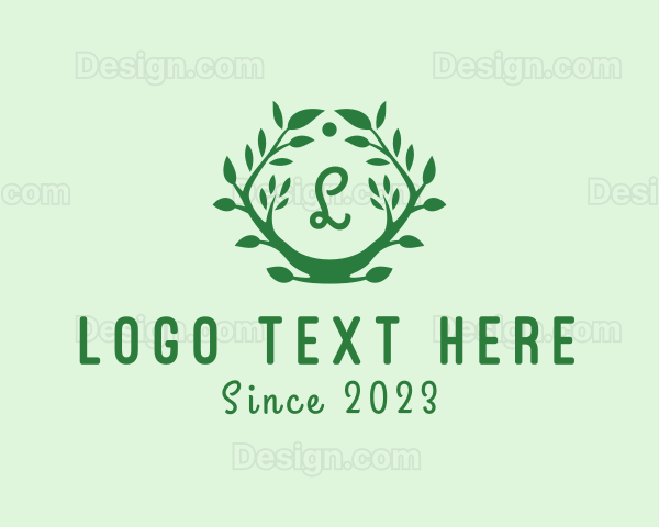 Plant Wreath Landscaping Gardening Logo