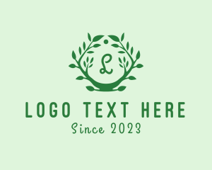 Plant Wreath Landscaping Gardening logo