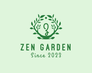 Plant Wreath Landscaping Gardening logo design