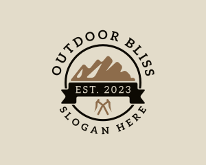 Mountaineering Outdoor Badge logo design