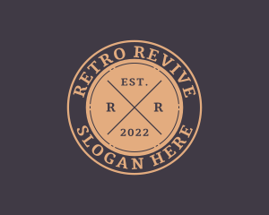Simple Retro Badge logo design