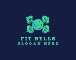 Dumbbell Weights Fitness logo design