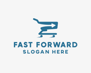 Forward Grocery Cart logo design