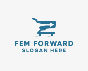 Forward Grocery Cart logo design